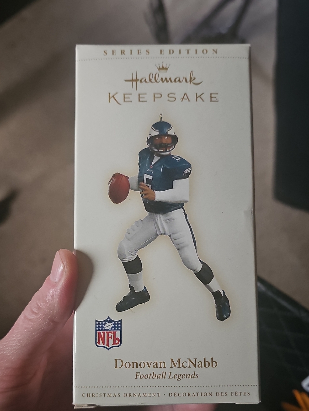 Hallmark Keepsake Football Ornament - Blue & White